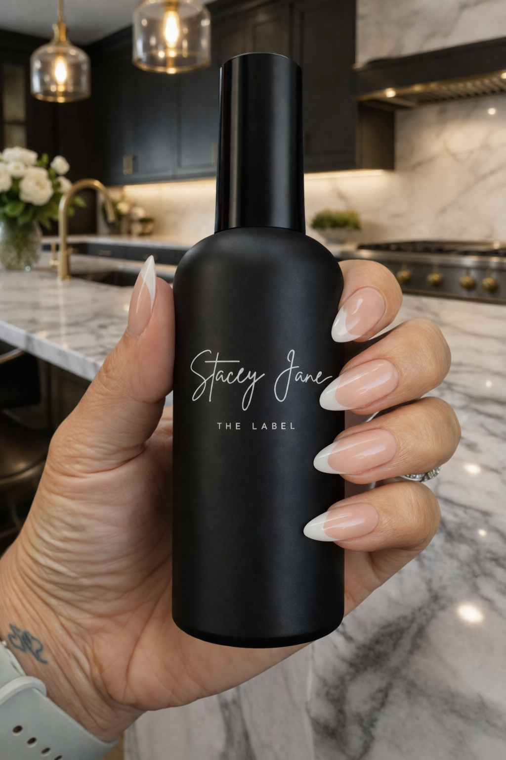 Stacey Jane PENTHOUSE FRAGRANCE Dream Crown Towers spritzer spray bottle with elegant packaging and floral design.