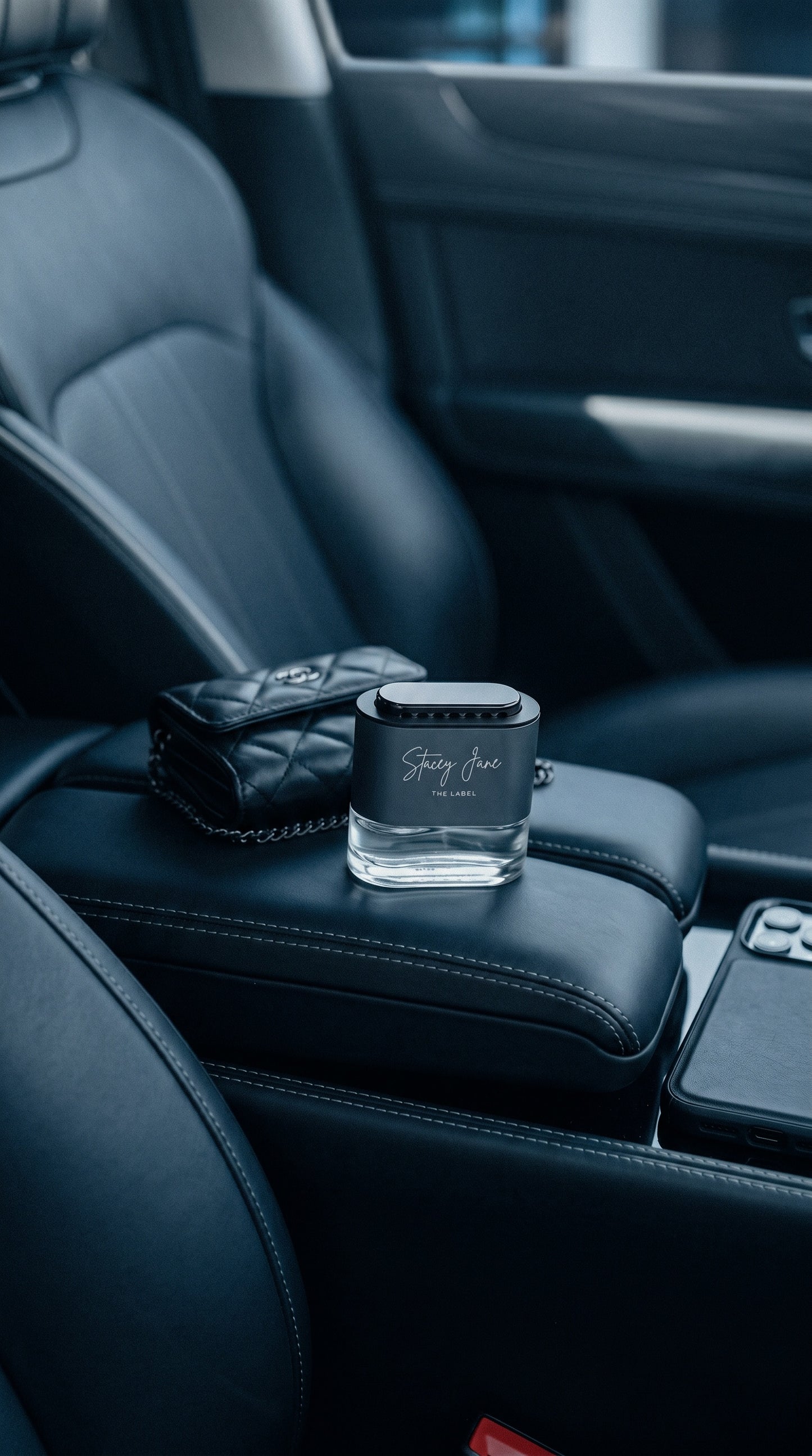 Stacey Jane Sun Kissed Lux Car Fragrance diffuser inspired by Brazilian Bum Bum, featuring a stylish car air freshener design.